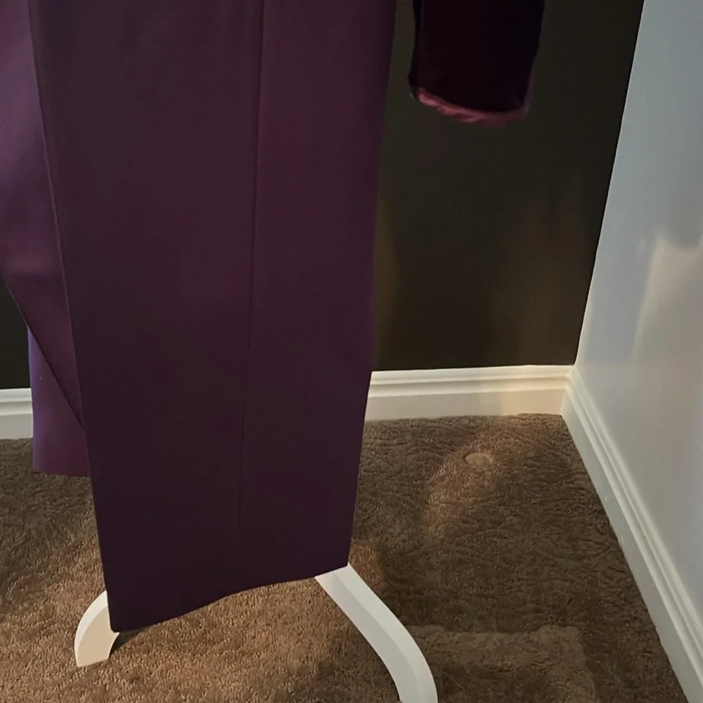 “TOGETHER” purple Berry Pant Suit. Jacket is a size 8, Gaberdine pants size 10 - Picture 7 of 12
